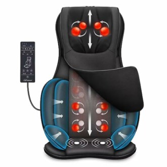 Shiatsu massage chair pad with remote control